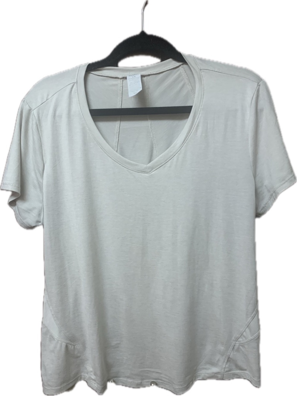 RBX Active Cream Oatmeal Ultra Soft B Neck Tee Large